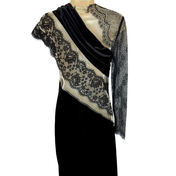 Bronx and Banco Cobra One Shoulder Gown NWT - Size 6 - Picture 6 of 11